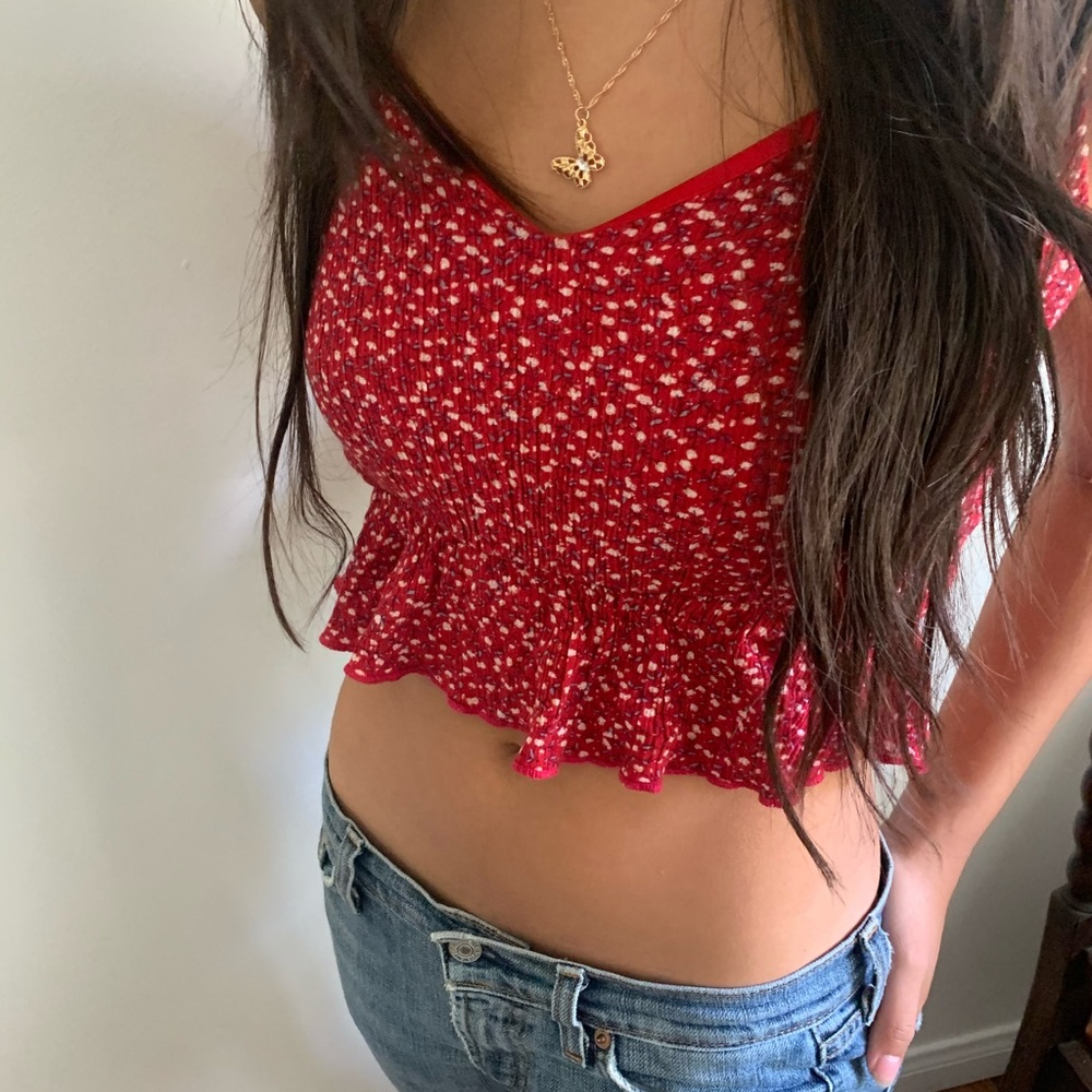 red tank top